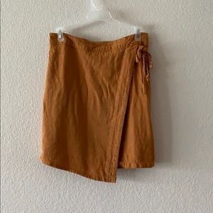 Yellow Asymmetrical Wrap Skirt